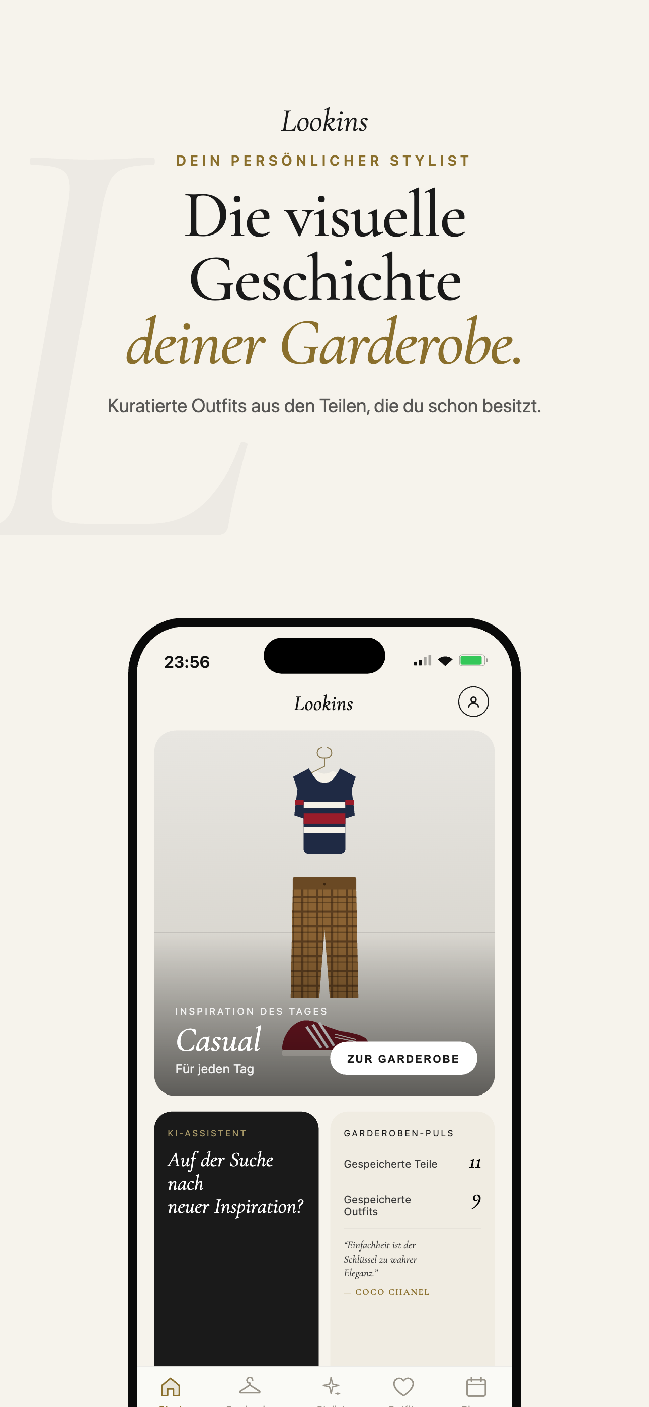 Lookins-App — Outfit-Inspiration für heute