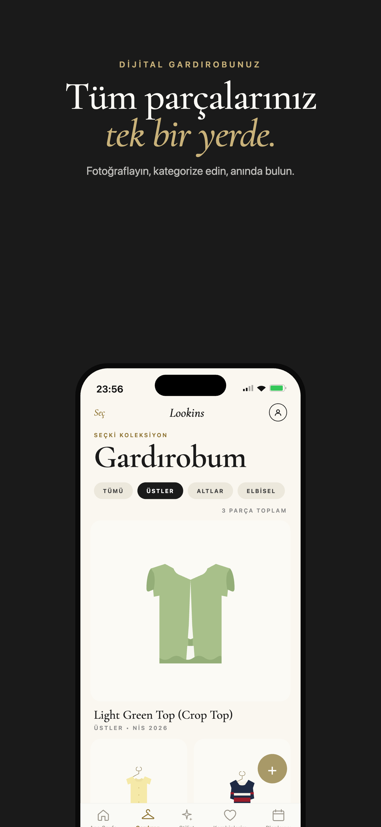 Gardırobum ekranı