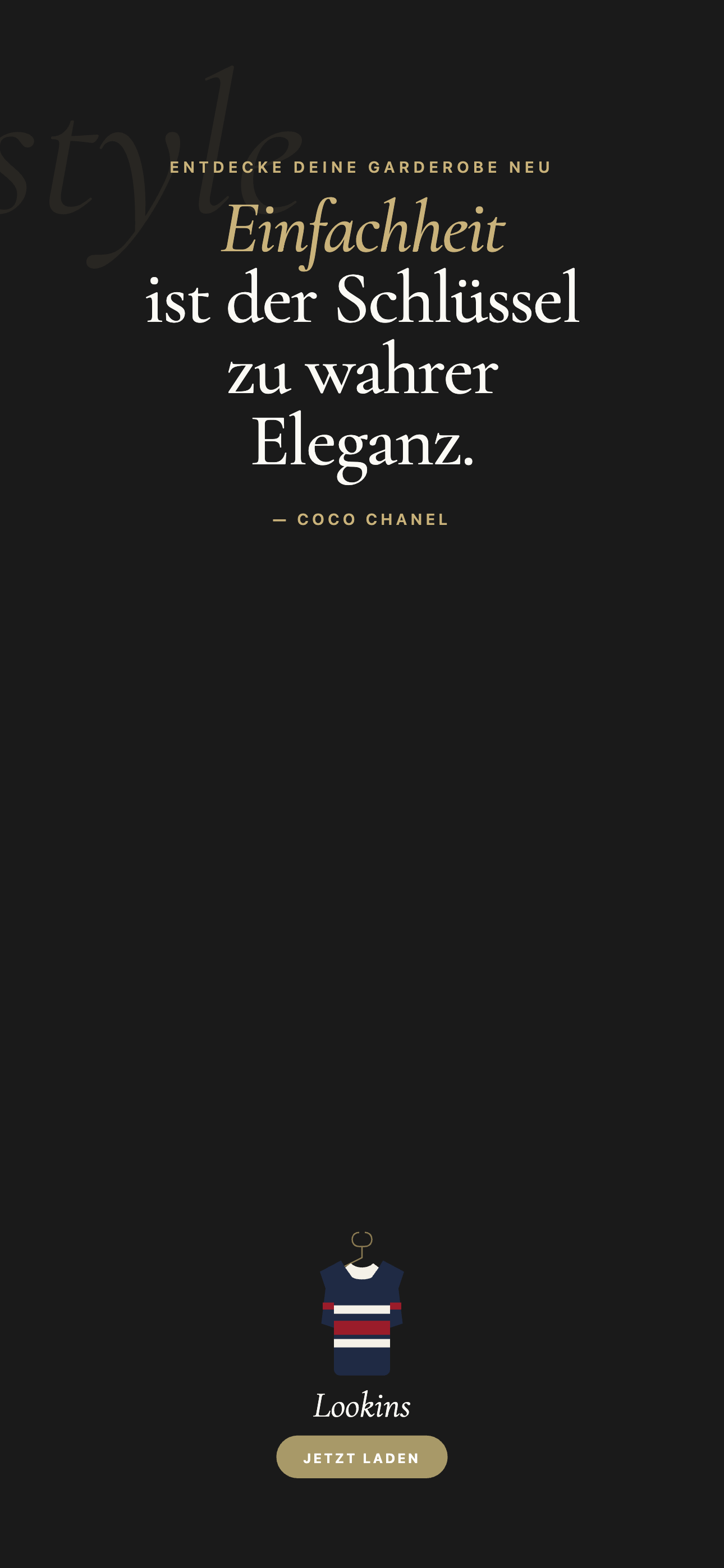 Lookins Abschluss — Bildschirm